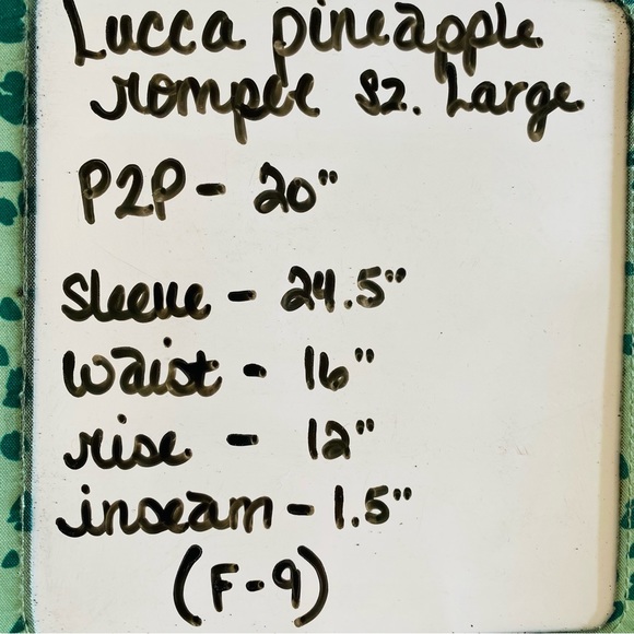 Lucca Pineapple Long Minimal Bell Sleeve Tie Neck Short Romper Size Large - Picture 10 of 10